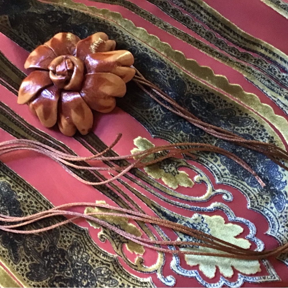Tooled Leather Flower